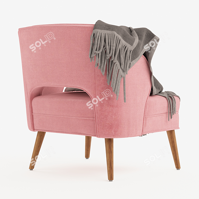 Stylish Pink Tyler Chair 3D model image 2