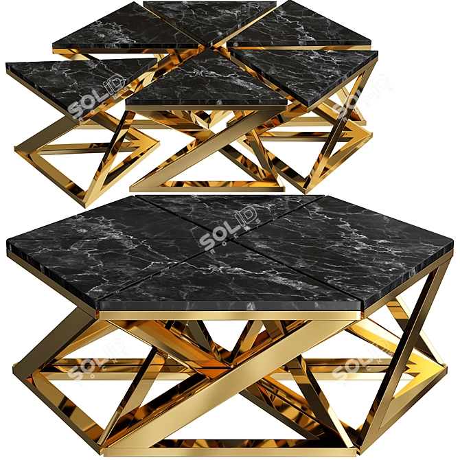 Eichholtz Galaxy Coffee Table: Elegant and Functional 3D model image 1