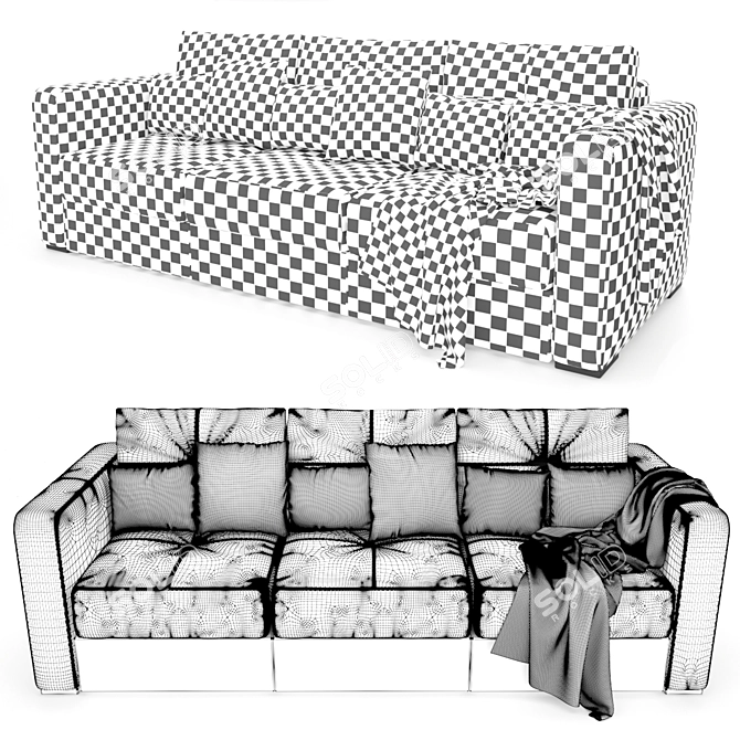 Atlantis Sofa: Stylish and Comfortable 3D model image 5