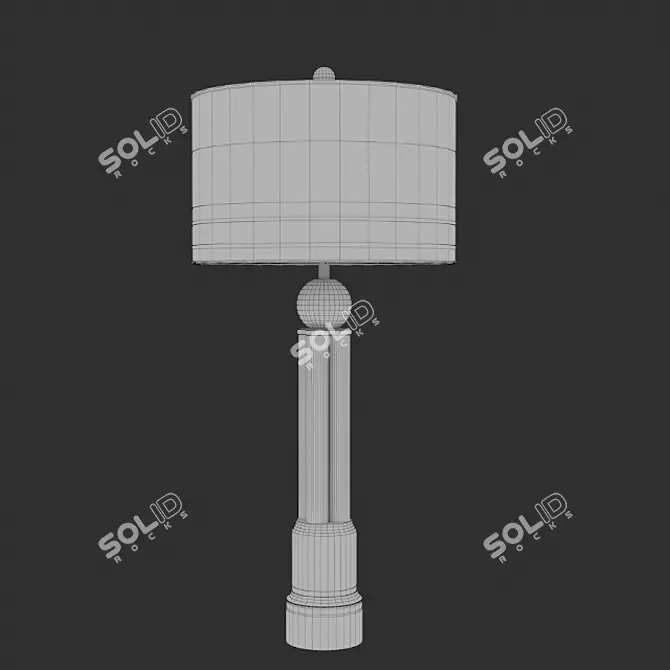 Elegant Crystal Tower Lamp 3D model image 2