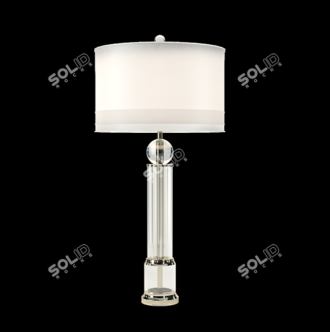 Elegant Crystal Tower Lamp 3D model image 3