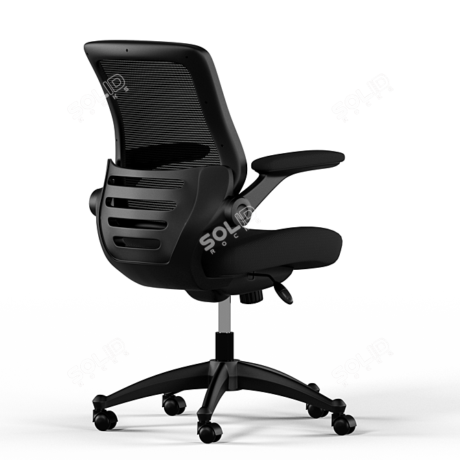 Modway Black Mesh Seat Office Chair 3D model image 3