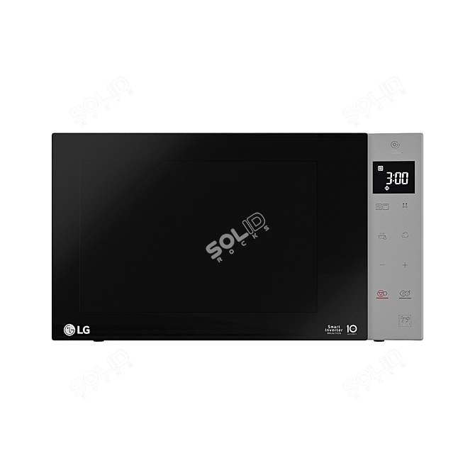 LG MW25W35GISL Microwave Oven: Stylish and Efficient 3D model image 1