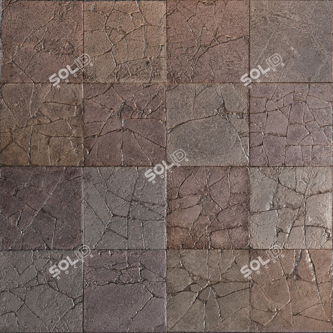 Elegant Stone Floor Tiles 3D model image 2