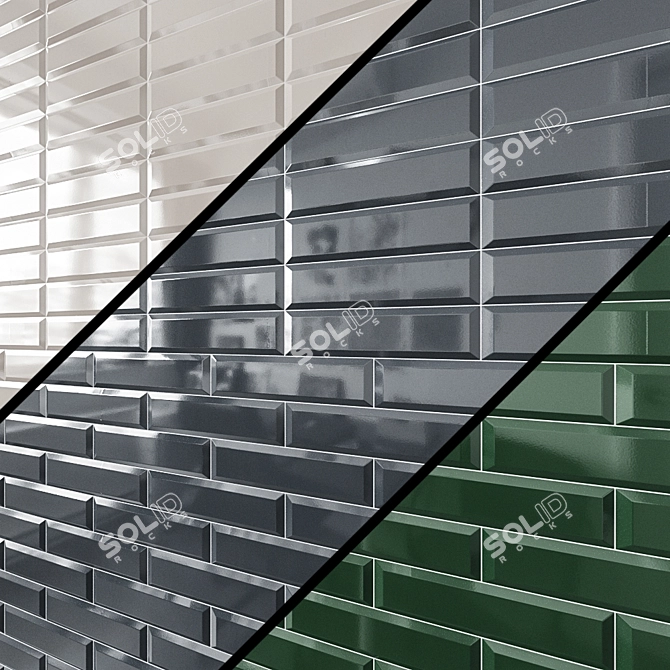 Norse Subway Gloss Ceramic Tiles 3D model image 1