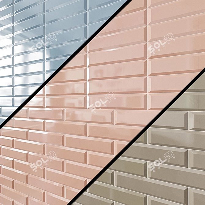 Norse Subway Gloss Ceramic Tiles 3D model image 2