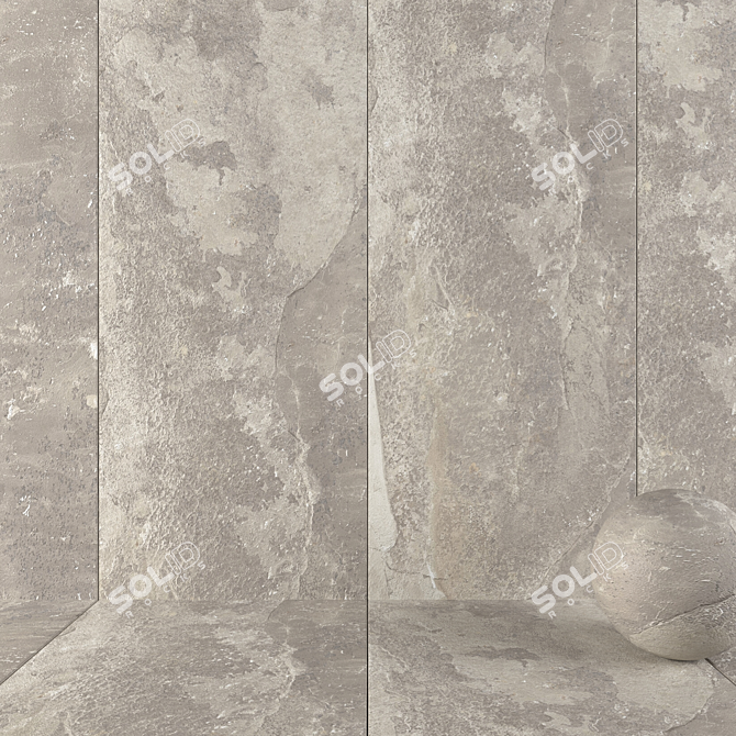 Santorini Stone Wall Tiles 3D model image 1