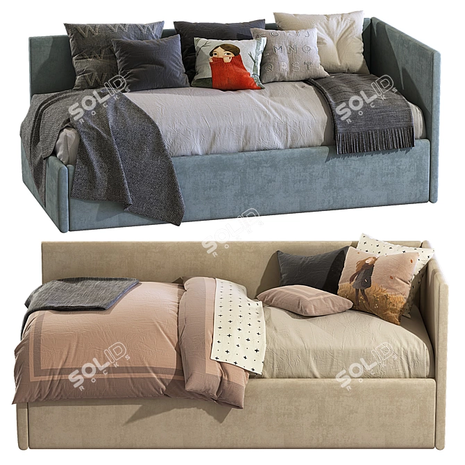 Maya Barrè Children's Sofa Bed: Stylish and Functional 3D model image 1