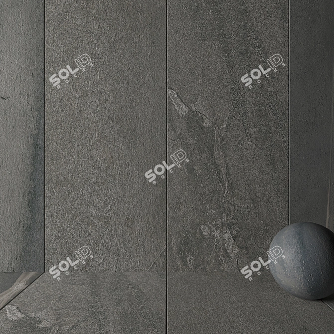 Santorini Stone Wall Tiles Fume 3D model image 1