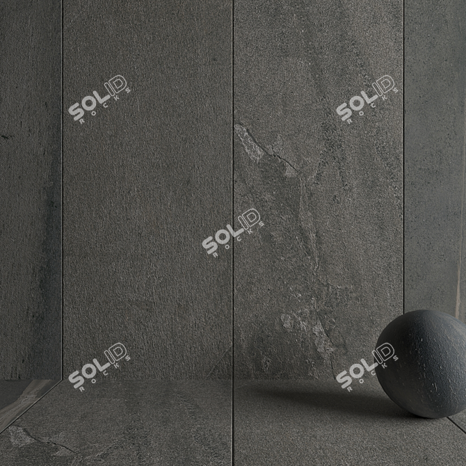 Santorini Stone Wall Tiles Fume 3D model image 2