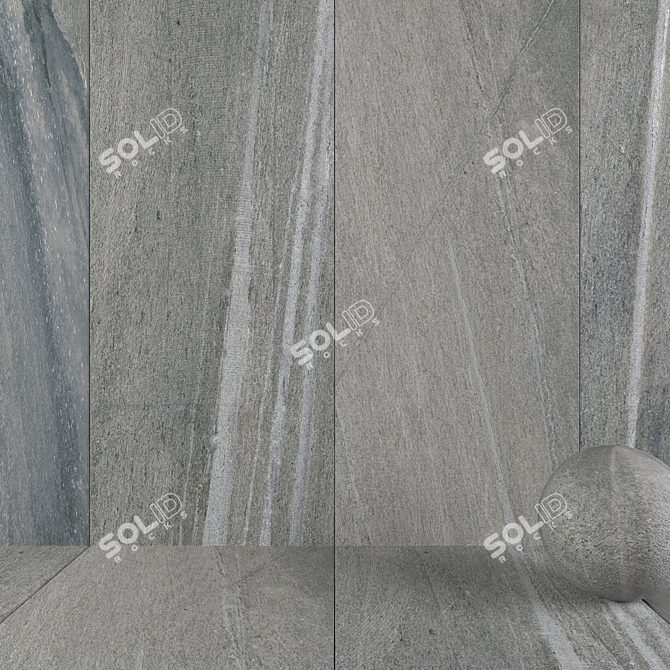 Santorini Fume Stone Wall Tiles - Set of 2 3D model image 1