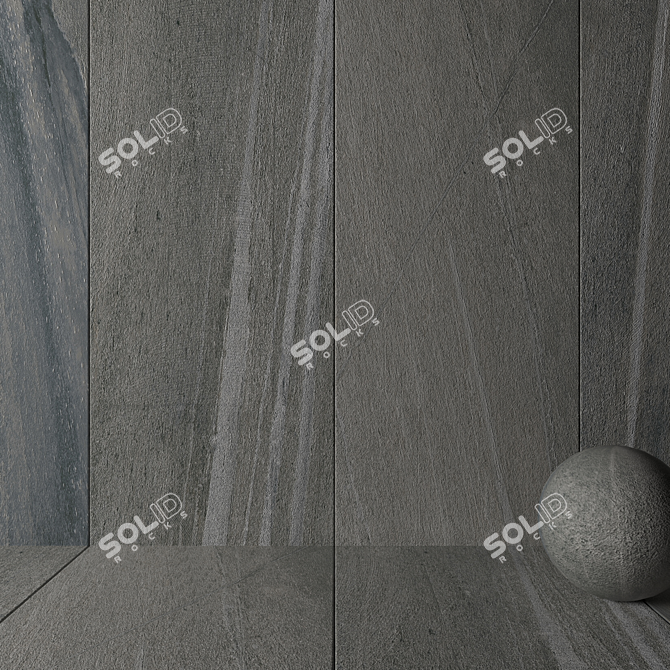 Santorini Fume Stone Wall Tiles - Set of 2 3D model image 2