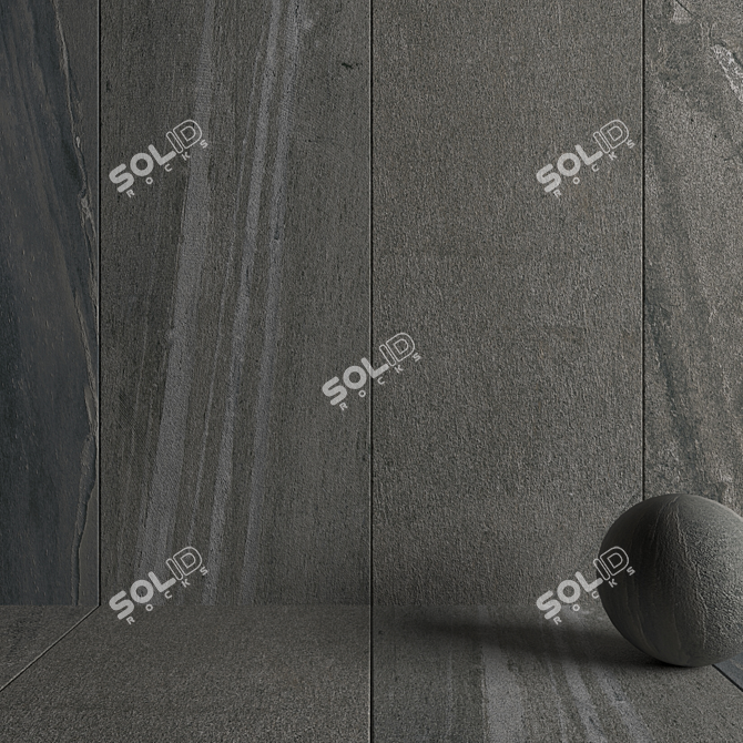 Santorini Fume Stone Wall Tiles - Set of 4 3D model image 3