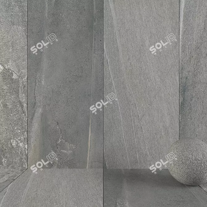 Santorini Fume Stone Wall Tiles 3D model image 1