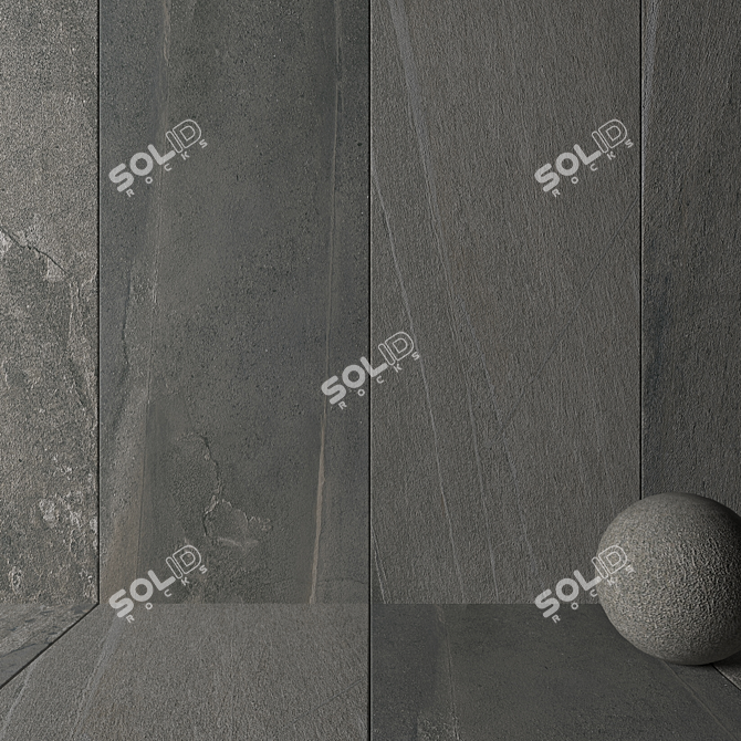 Santorini Fume Stone Wall Tiles 3D model image 2