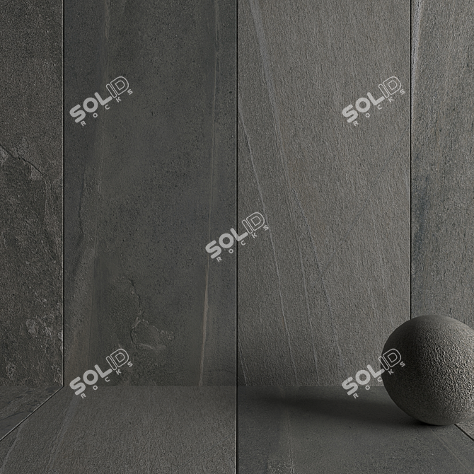 Santorini Fume Stone Wall Tiles 3D model image 3