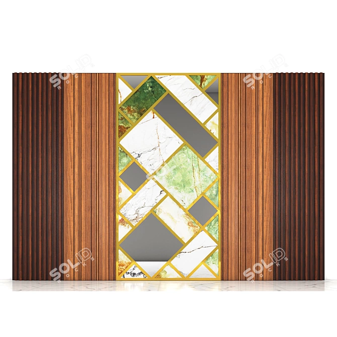  Rustic Wood Panel- 2000x3040mm Size 3D model image 1