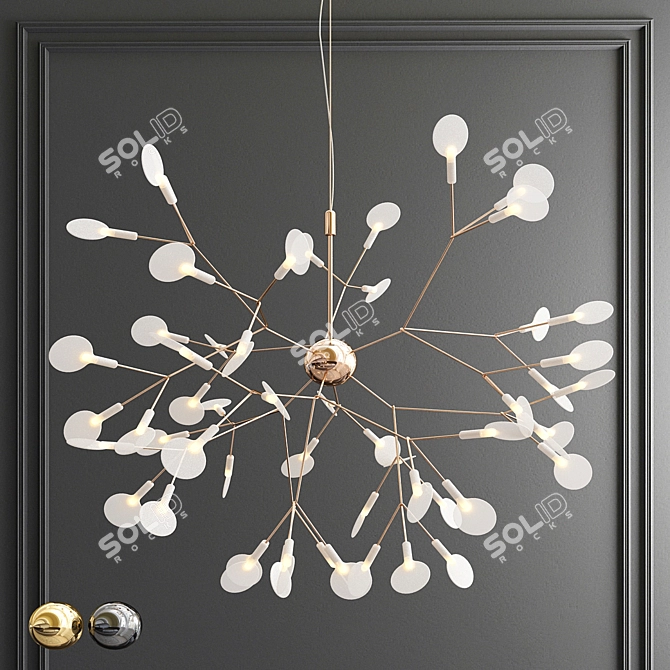 Sophisticated Branch Chandelier 3D model image 1