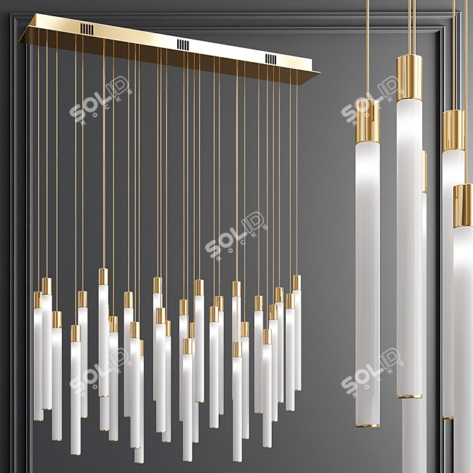 Exquisite Illumination: Four Exclusive Chandelier Collection 3D model image 3