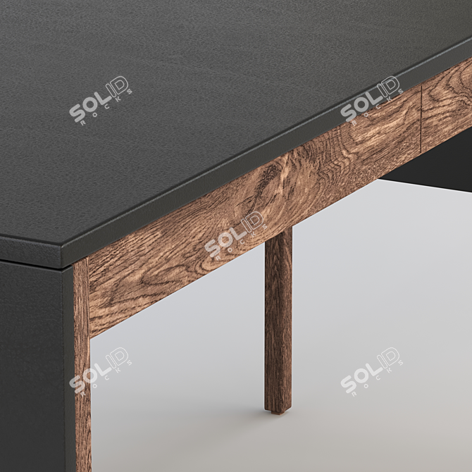 Modern Neri&Hu 777 Drape Desk 3D model image 4