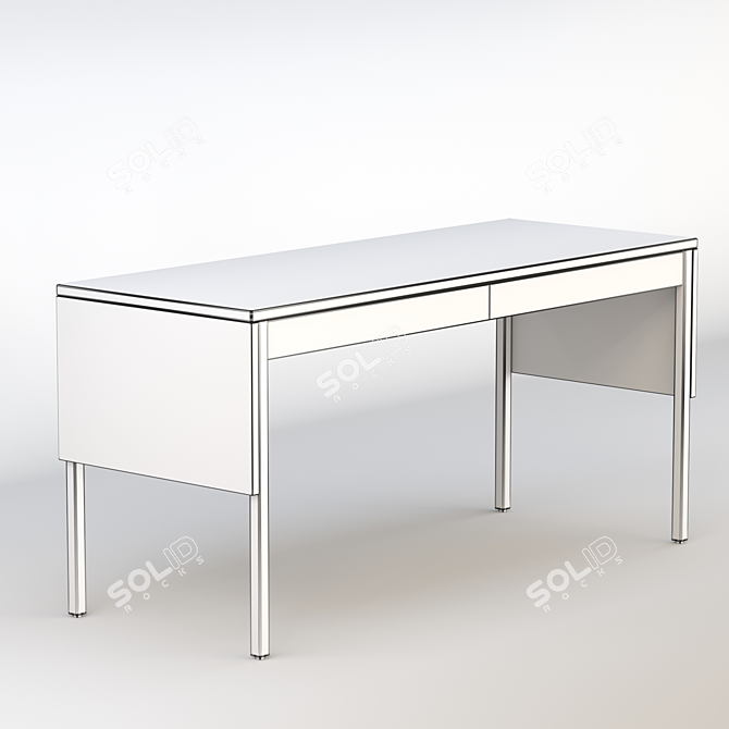 Modern Neri&Hu 777 Drape Desk 3D model image 5