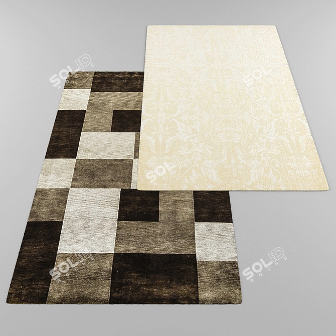 Modern Style Rug Set 3D model image 3