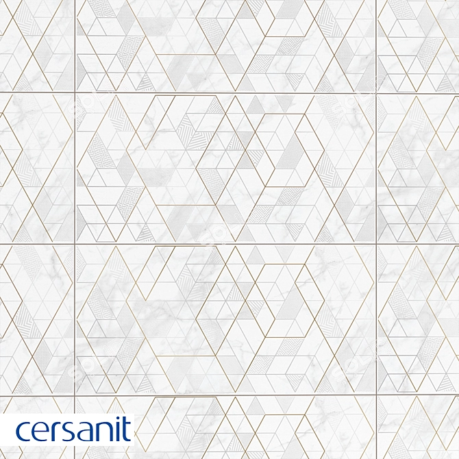 Cersanit Calacatta White Wall Insert 3D model image 1