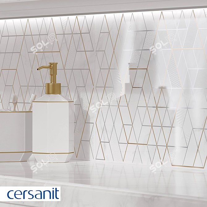 Cersanit Calacatta White Wall Insert 3D model image 2