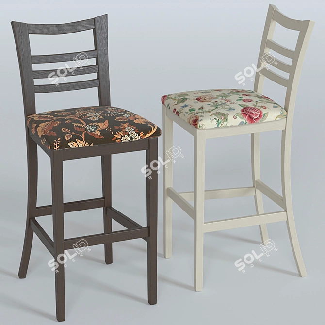 Brava Bar Chair 3D model image 3