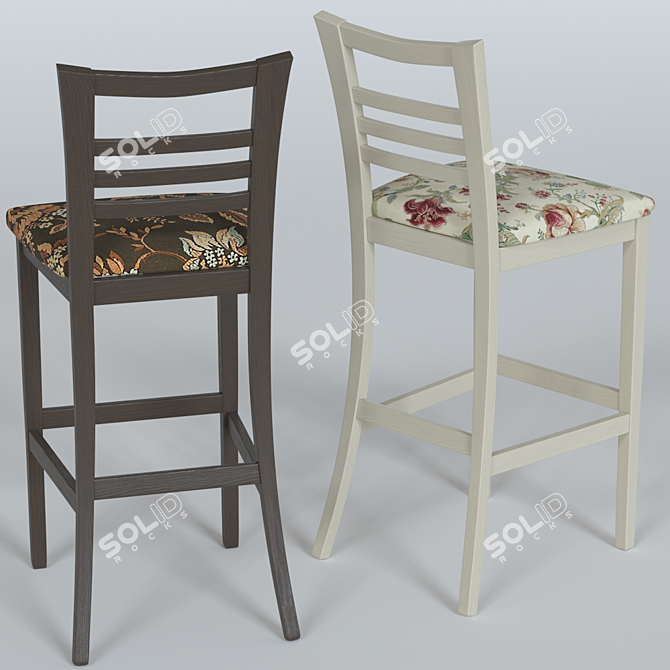 Brava Bar Chair 3D model image 5