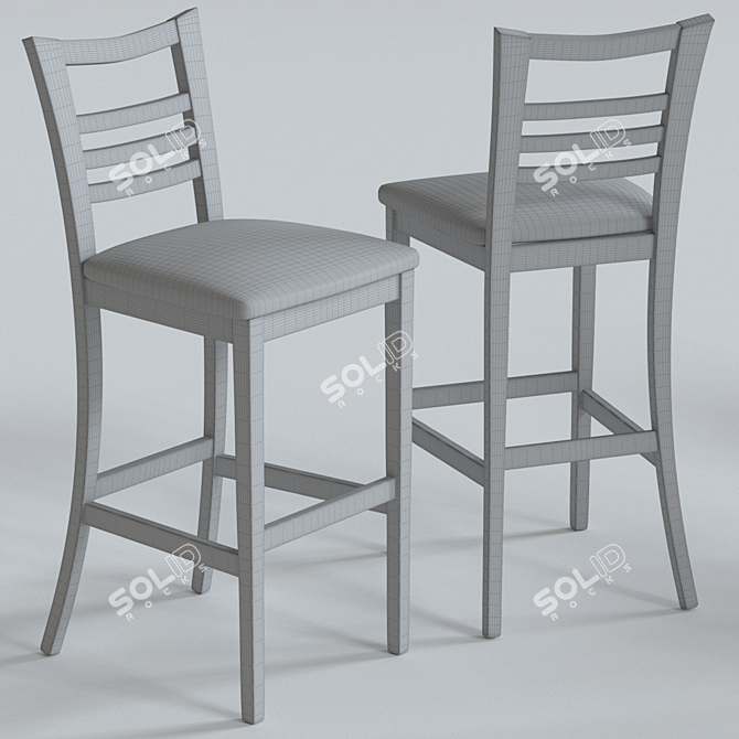 Brava Bar Chair 3D model image 9