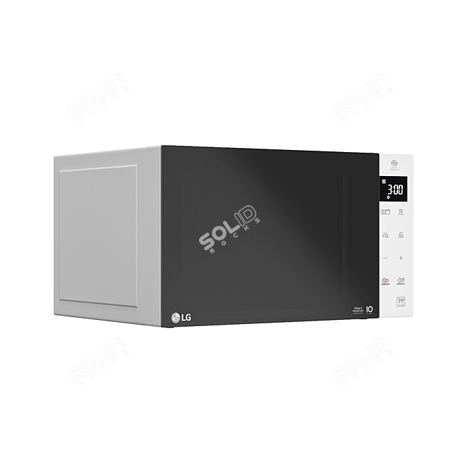 LG MW25R35GISW Microwave Oven 3D model image 3