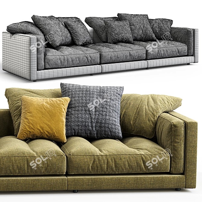 Experience comfort with Flexform Sofa Lucien 3D model image 4