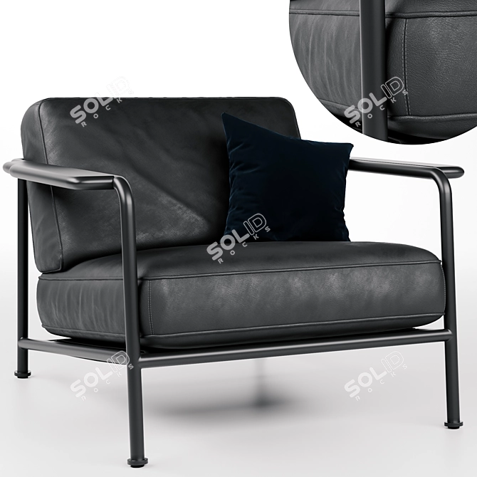 Wendelbo Aero Modern Armchair 3D model image 1