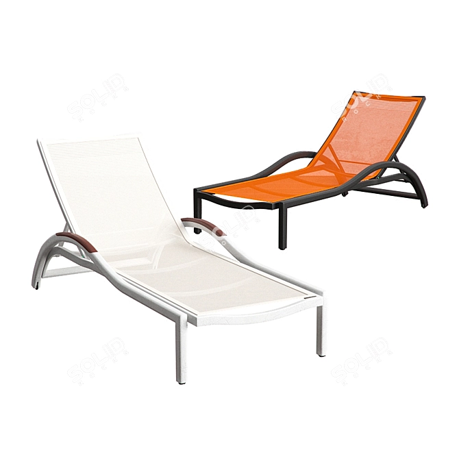 Sleek Sun Lounger: SUNBATH Premiere 3D model image 1