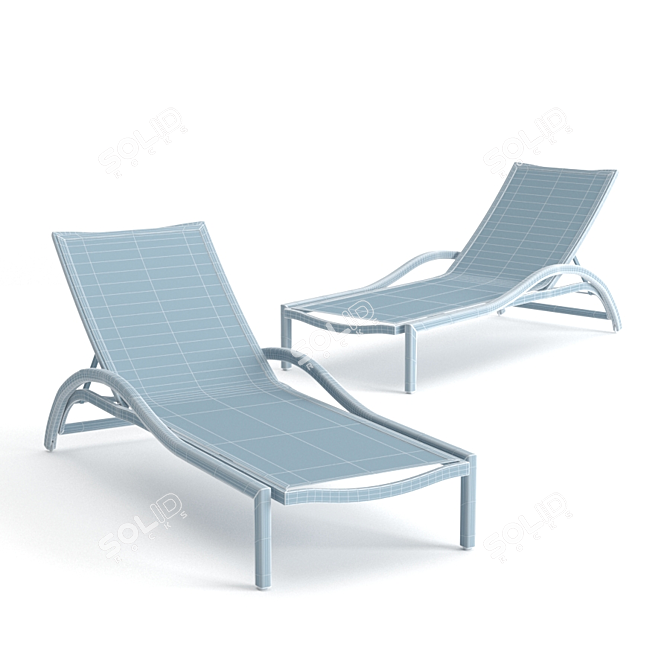 Sleek Sun Lounger: SUNBATH Premiere 3D model image 2