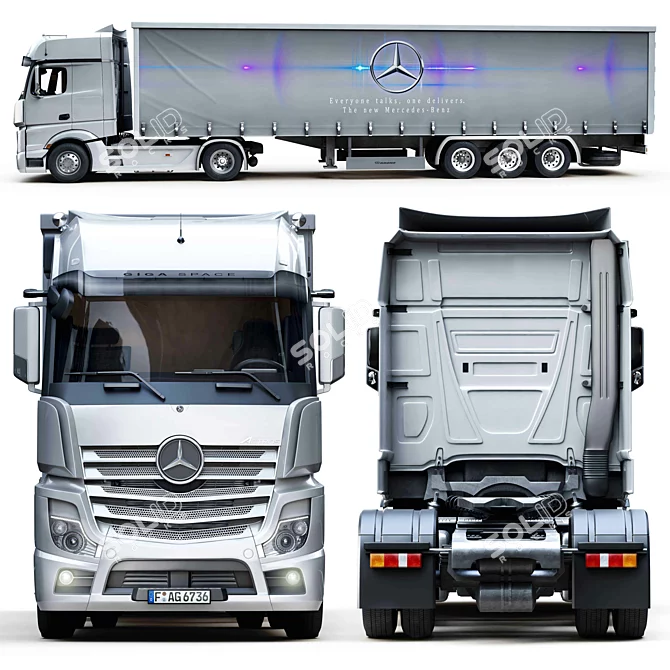 Powerful and Efficient: The New Actros 3D model image 2