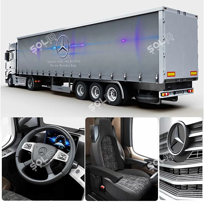 Powerful and Efficient: The New Actros 3D model image 4