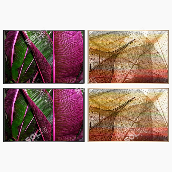 Elegant Wall Art Set with Multiple Frames 3D model image 2