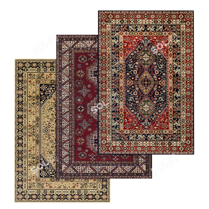 Luxury Carpet Set | High-Quality Textures 3D model image 1