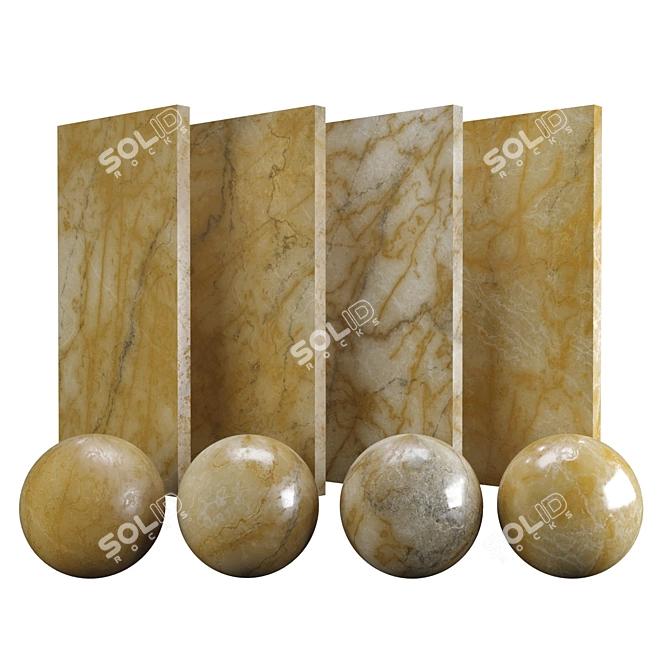 Luxury Marble Siena Texture 3D model image 1