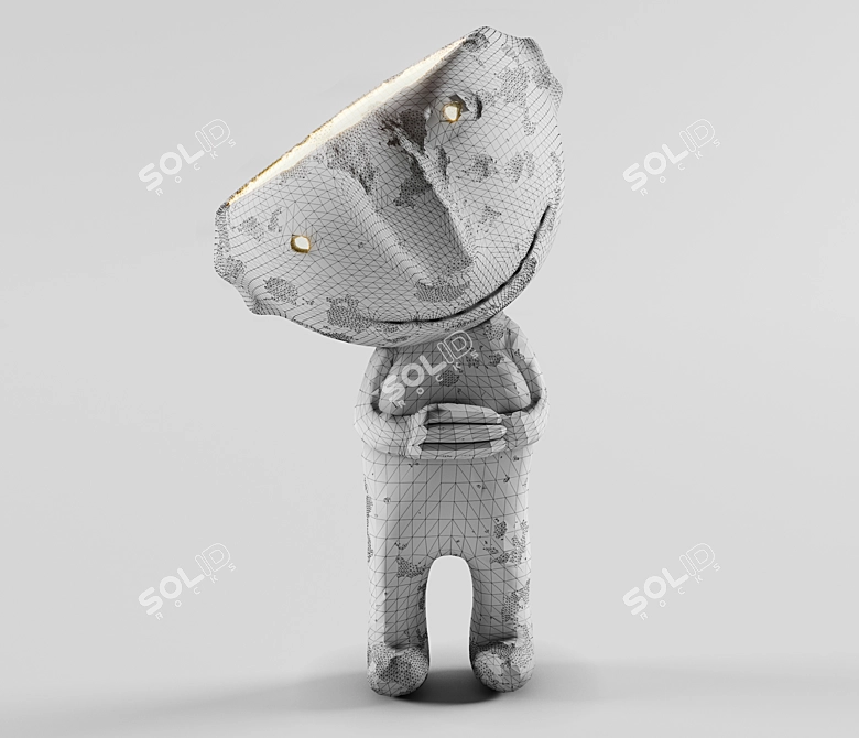 Elegant Standing Lamp 3D model image 2