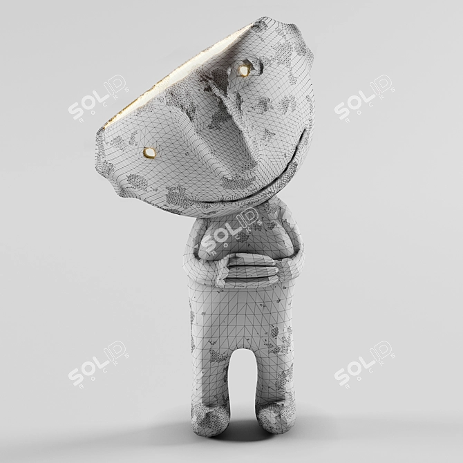 Elegant Standing Lamp 3D model image 4