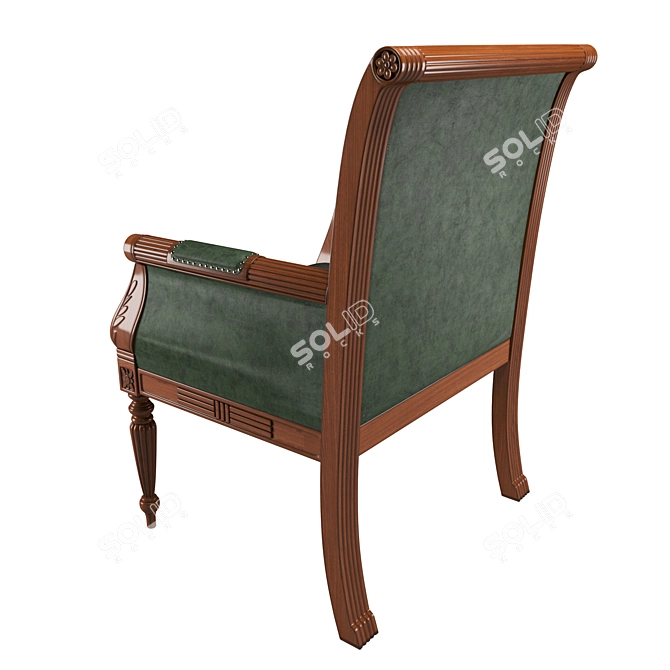 Luxury Leather Executive Chair 3D model image 2