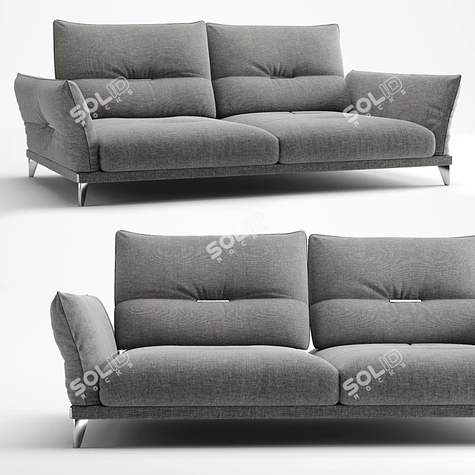 Luxurious Itineraire Large 3-Seat Sofa 3D model image 1