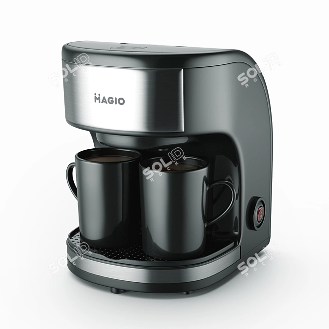 Magio MG-348 Coffee Maker: Versatile and Efficient 3D model image 1