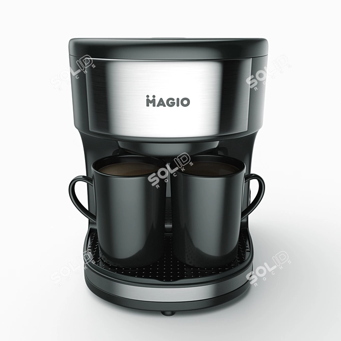 Magio MG-348 Coffee Maker: Versatile and Efficient 3D model image 2