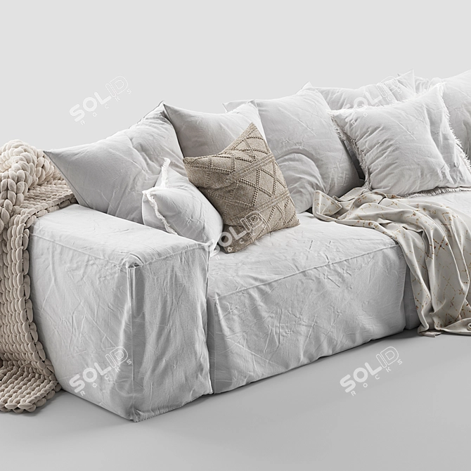 Hendrix Luxe Sofa: Modern Elegance for Your Home 3D model image 2