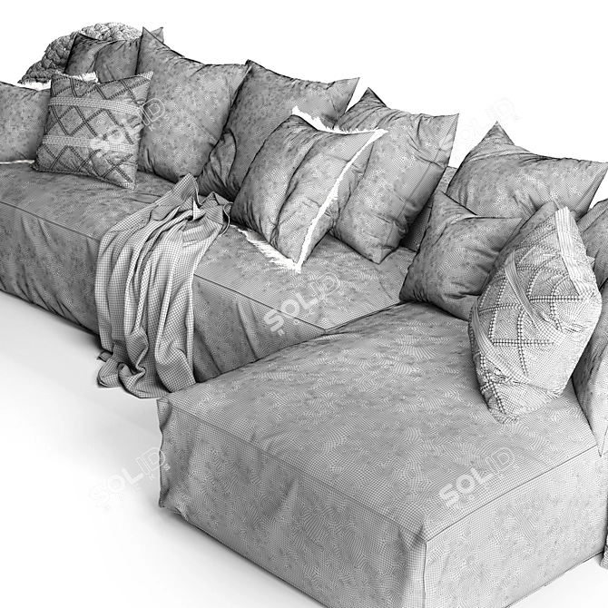 Hendrix Luxe Sofa: Modern Elegance for Your Home 3D model image 5