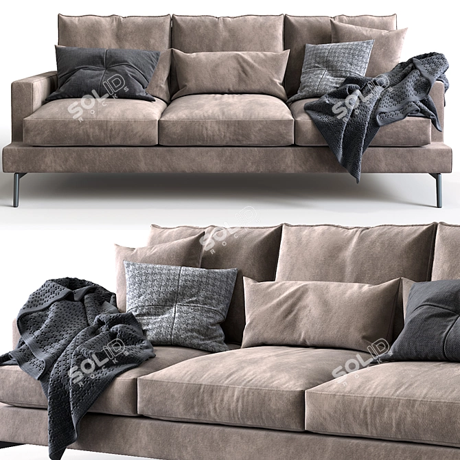 Verzelloni Larsen: Modern Sofa for Stylish Living 3D model image 3